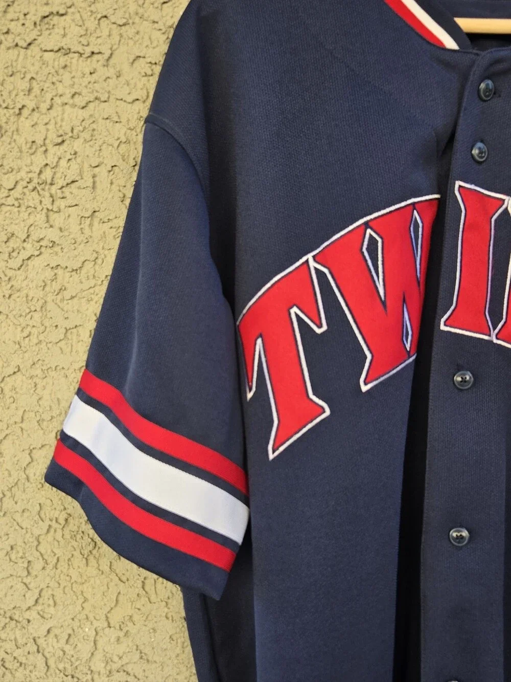 Vintage True Fan Minnesota Twins Joe Mauer Jersey Mens Navy Blue - Picture 2 of 9